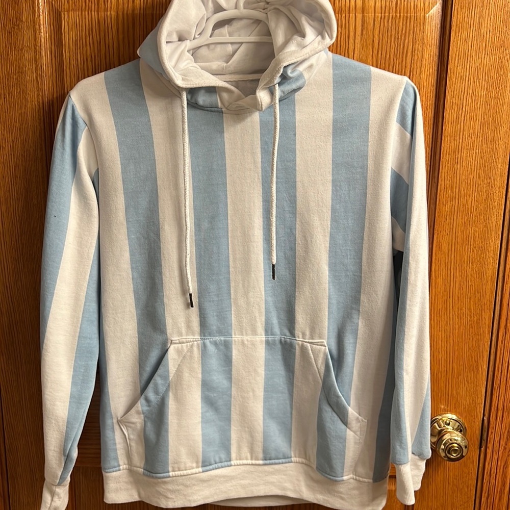 Blue/White Stripe Hoodie